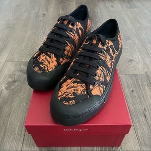 Salvatore Ferragamo Men’s Rebel Printed Low Top Sneaker
